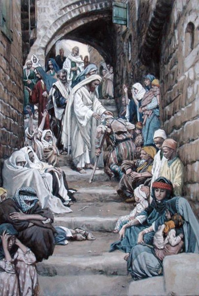 Detail of In the Villages the Sick were Brought Unto Him by James Jacques Joseph Tissot