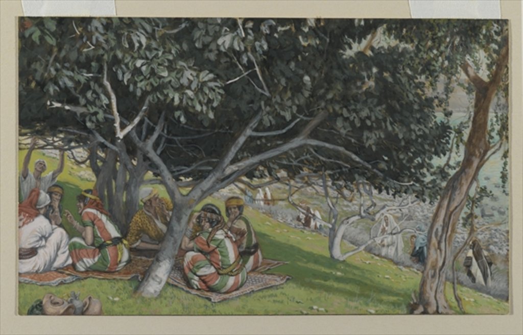 Detail of Nathaniel Under the Fig Tree by James Jacques Joseph Tissot