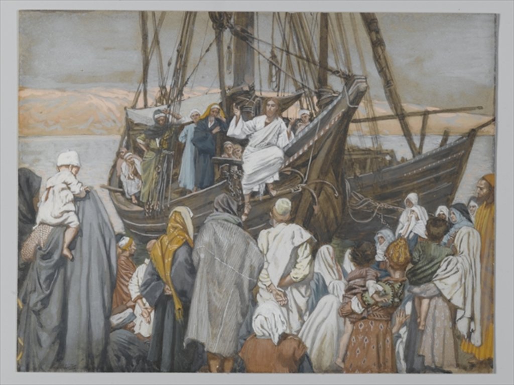 Detail of Jesus Preaches in a Ship by James Jacques Joseph Tissot