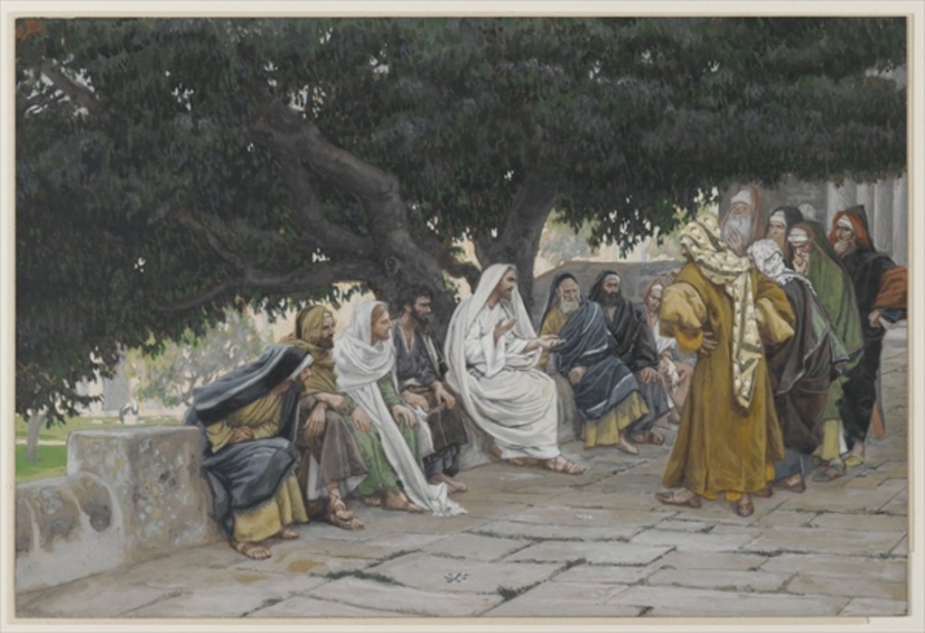 Detail of The Pharisees and the Saduccees Come to Tempt Jesus by James Jacques Joseph Tissot