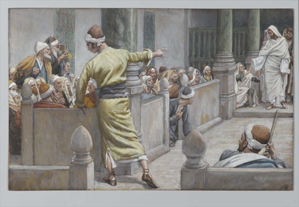 Detail of The Healed Blind Man Tells His Story to the Jews by James Jacques Joseph Tissot