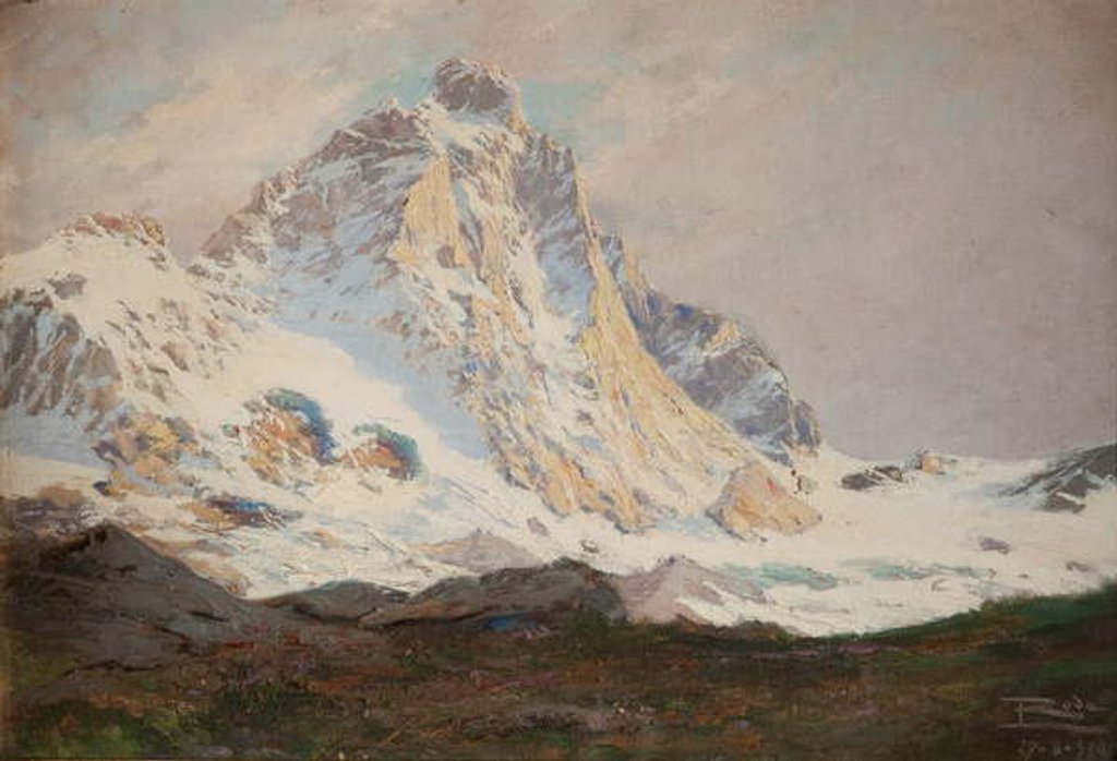 Detail of The Matterhorn, 1910 by Leonardo Roda