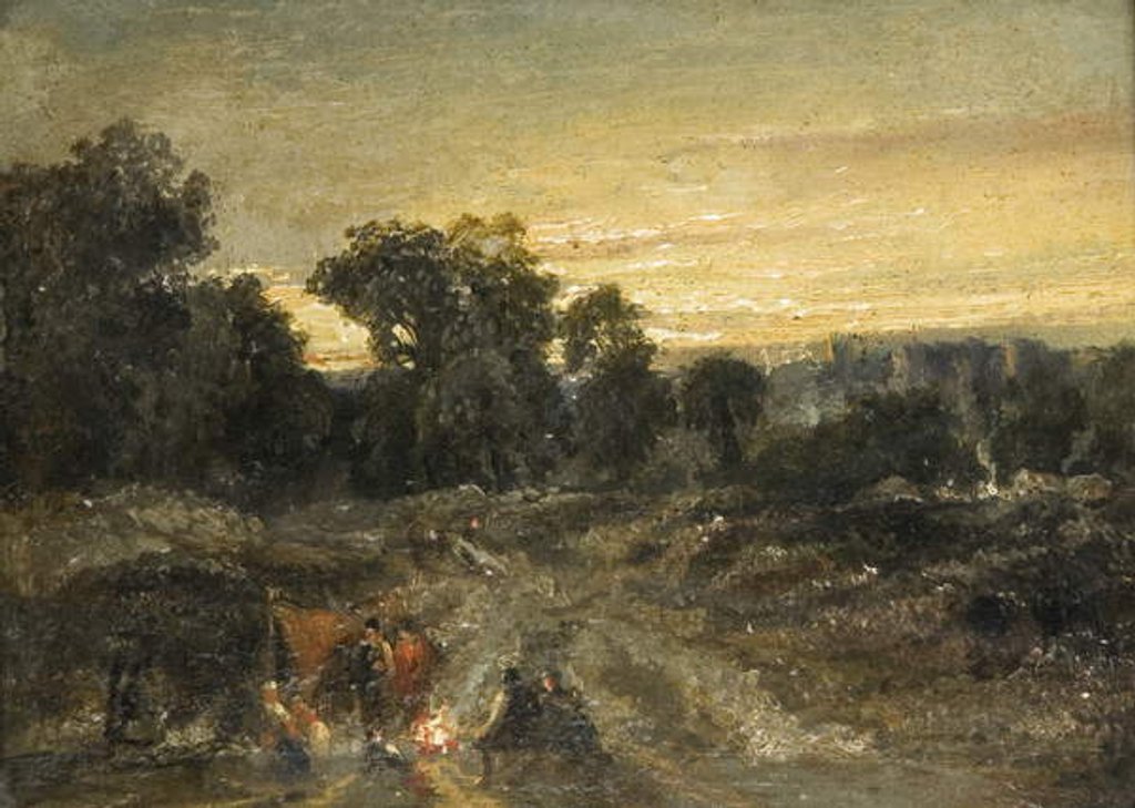 Detail of A Gypsy Encampment by T. Mason