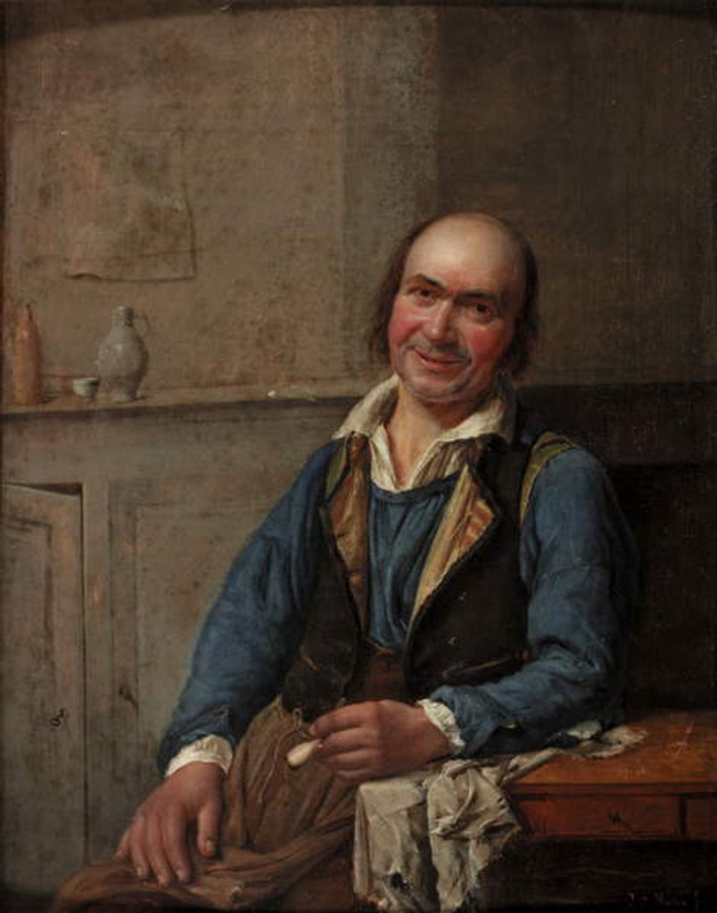 Detail of Portrait of a Man Smiling, 1837 by T.F. Hutten