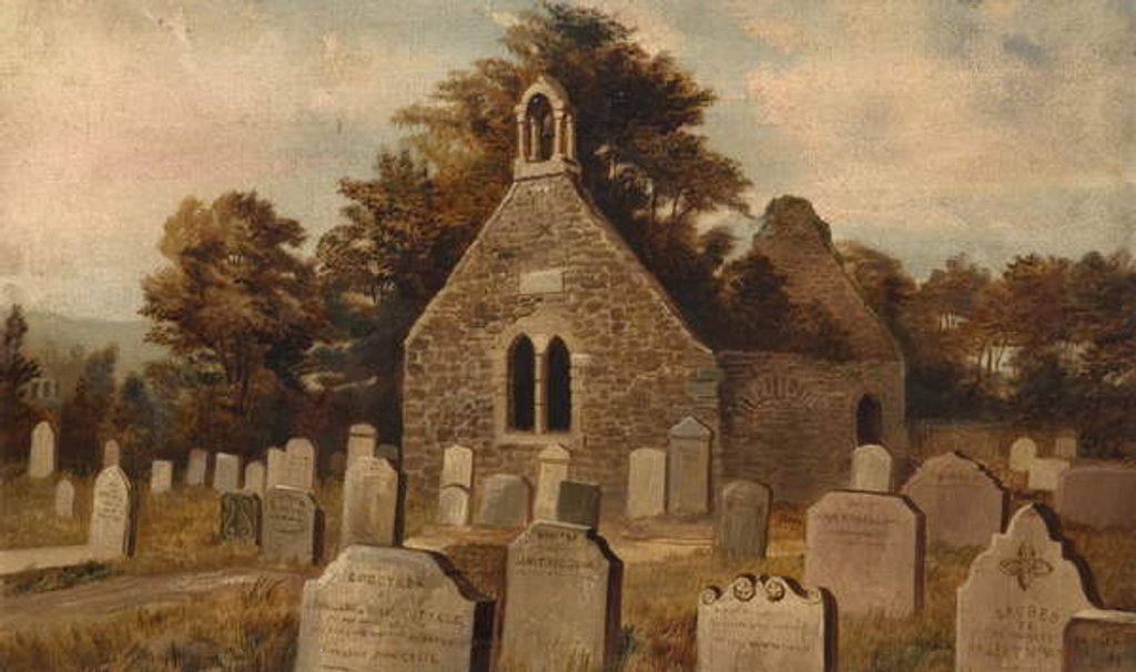 Detail of Churchyard with Ruined Chapel by John Teasdale