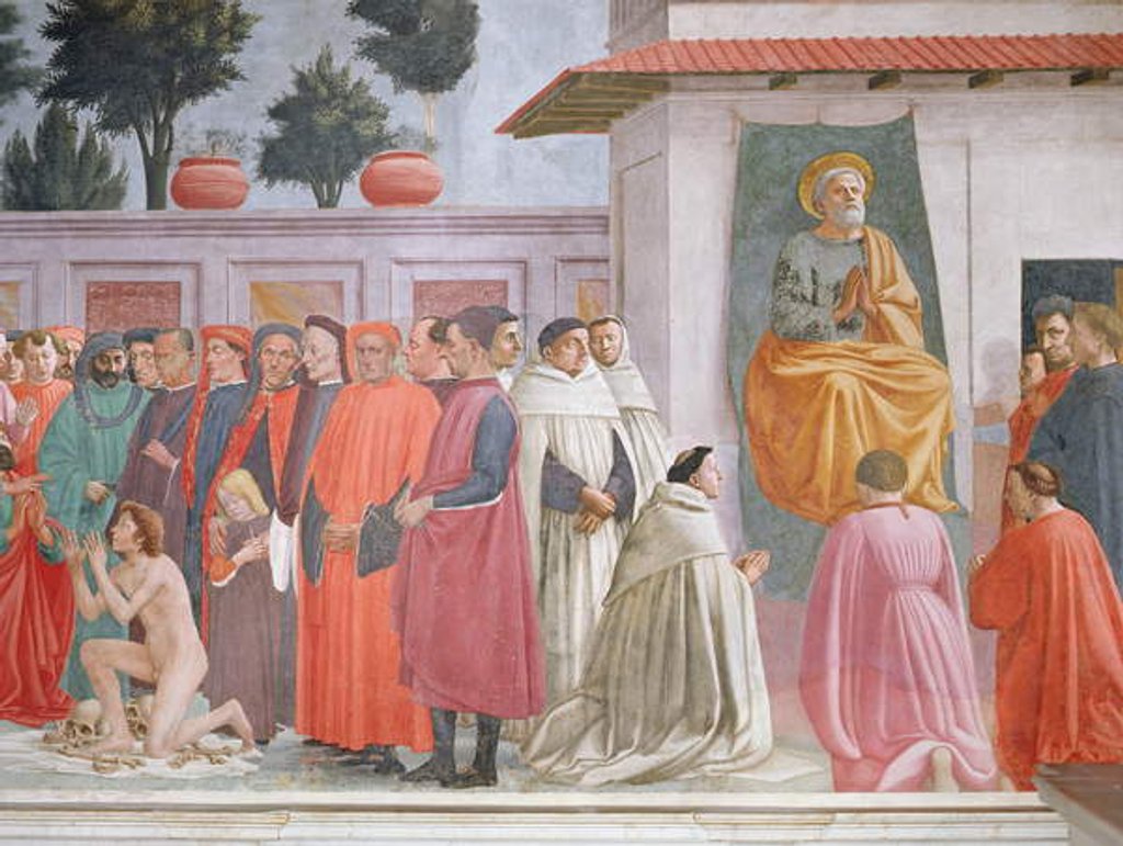 Detail of Raising of the Son of Theophilus and St Peter Enthroned by Filippino Lippi