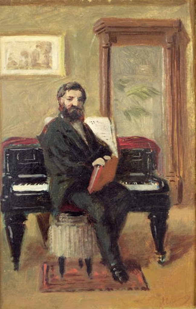 Detail of Claude Achille Debussy at his Piano by Jacques-Emile Blanche