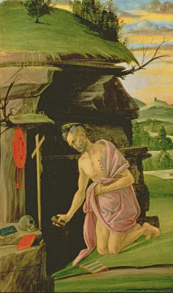 Detail of St. Jerome, 1490s by Sandro Botticelli