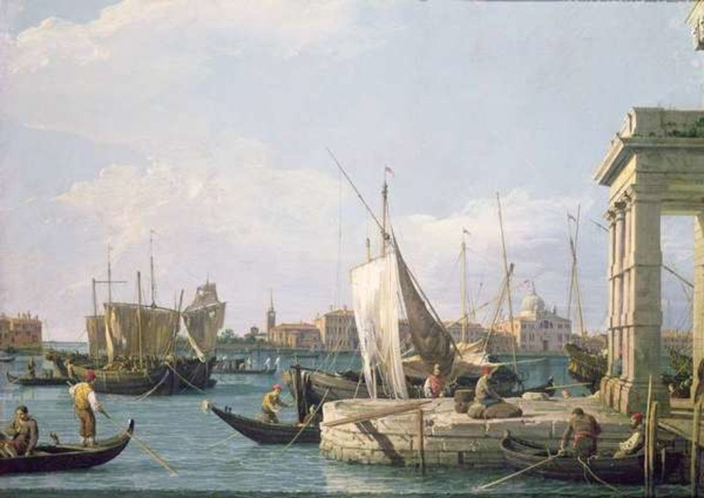 Detail of The Punta della Dogana, 1730 by Canaletto