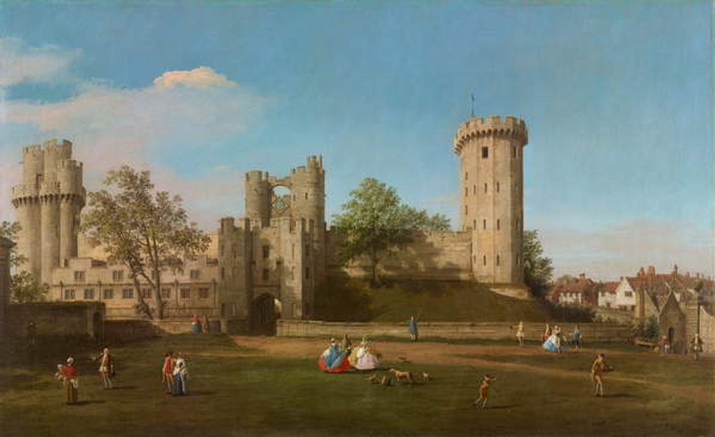 Detail of Warwick Castle, East Front from the Outer Court, 1752 by Canaletto