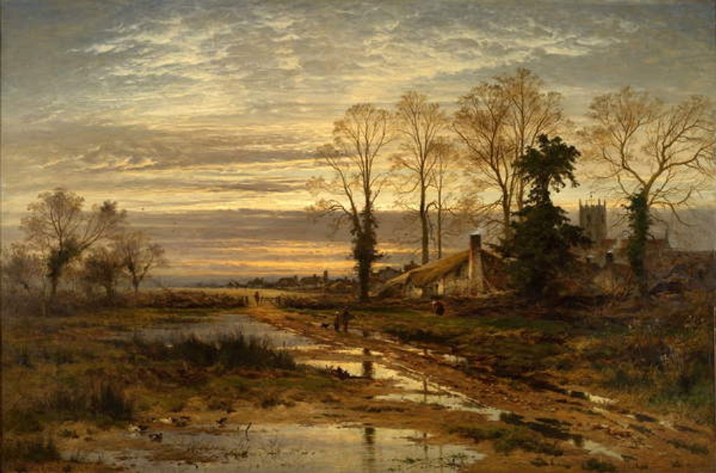 Detail of February Fill Dyke, 1881 by Benjamin Williams Leader