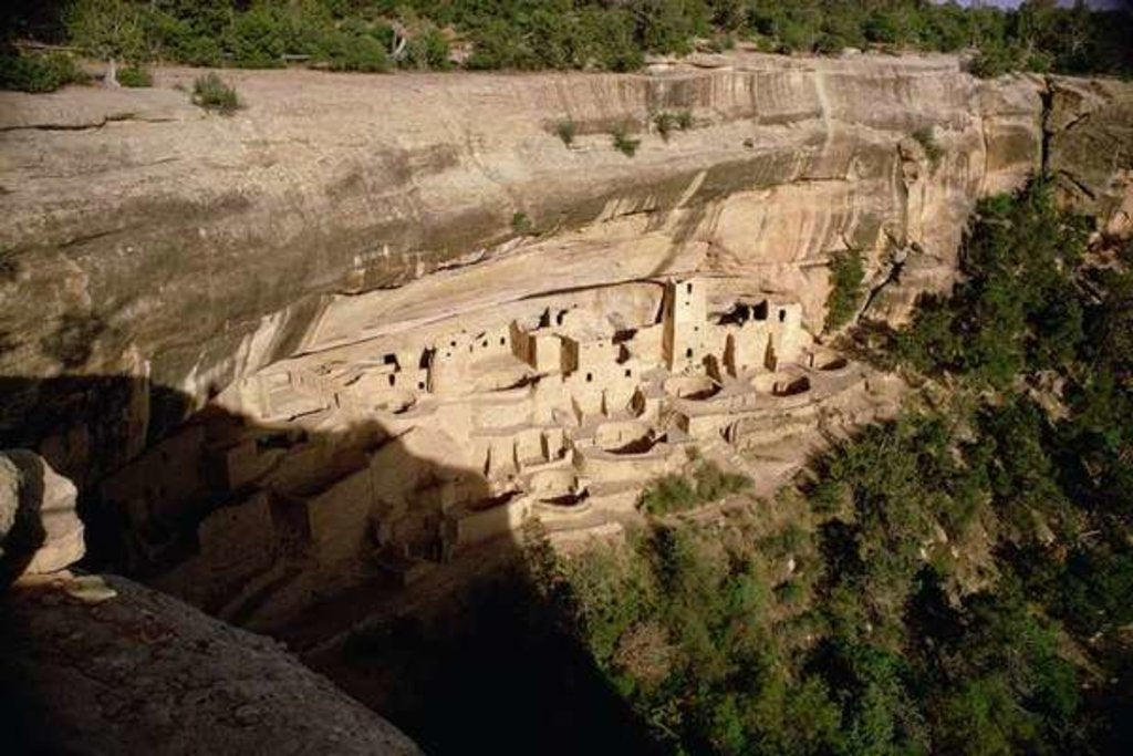 Detail of Remains of Pueblo Indian cliff dwellings, built 11th-14th century by Anonymous