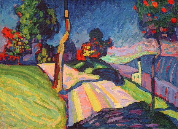 Detail of Autumn Landscape, Murnau, 1908 by Wassily Kandinsky