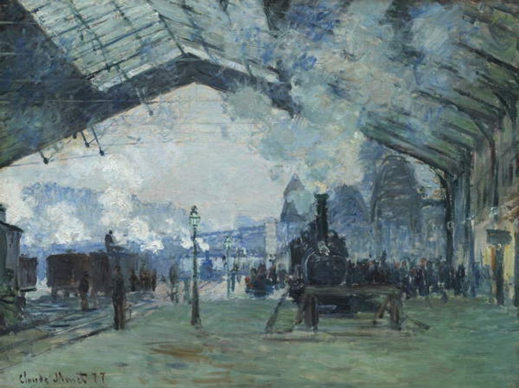 Detail of Arrival of the Normandy Train, Gare Saint-Lazare, 1877 by Claude Monet