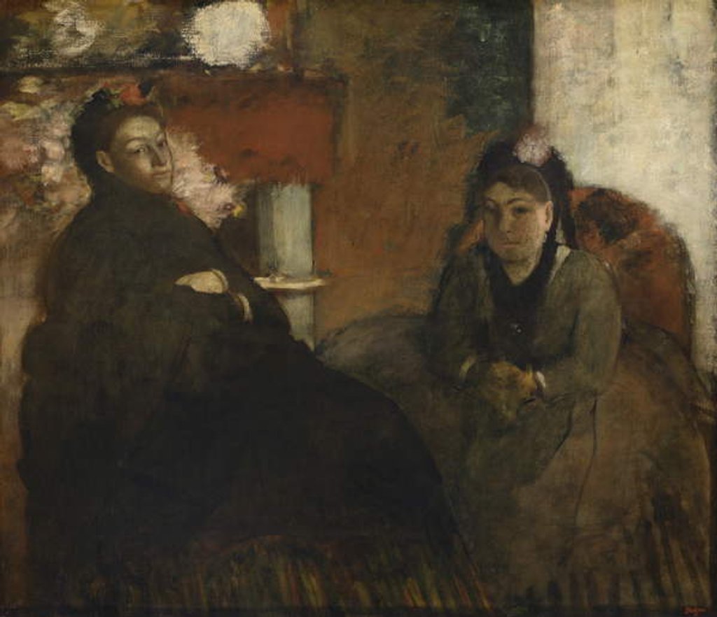 Detail of Portrait of Mme. Lisle and Mme. Loubens, 1866-70 by Edgar Degas