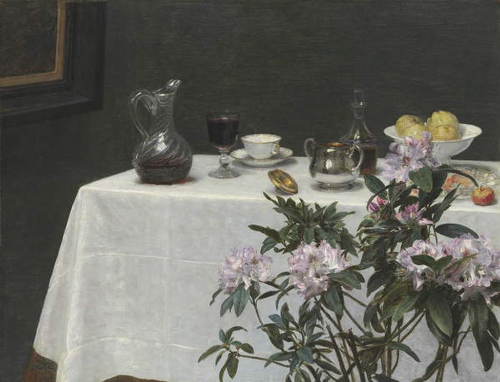 Detail of Still Life: Corner of a Table, 1873 by Ignace Henri Jean Fantin-Latour