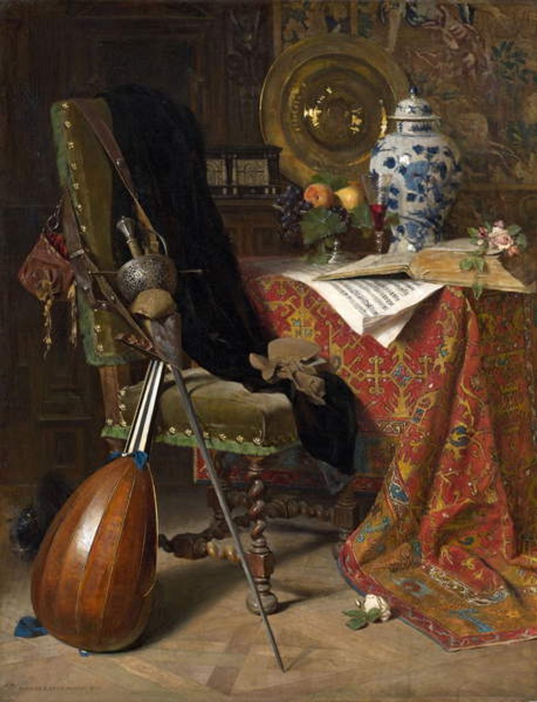 Detail of Seventeenth-Century Interior, 1877 by Charles Gifford Dyer