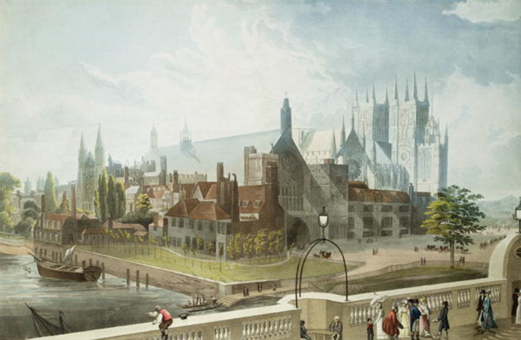 Detail of Westminster Hall and Abbey by John Gendall