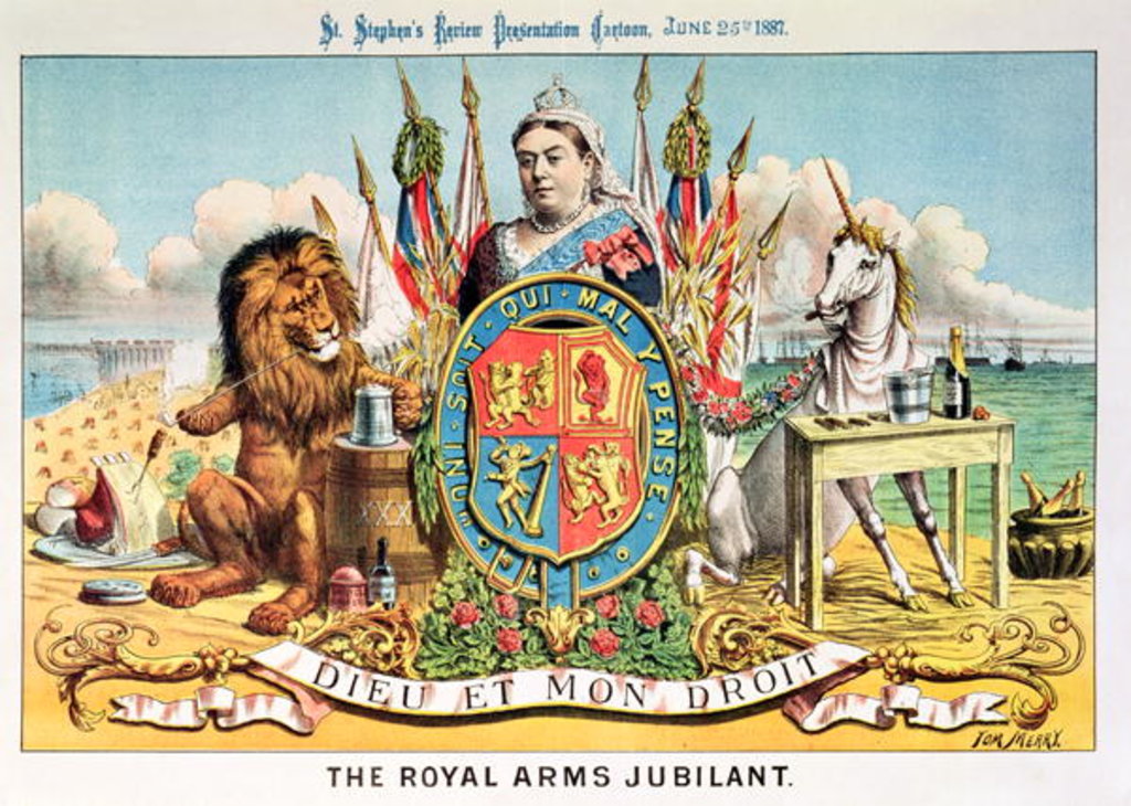 Detail of The Royal Arms Jubilant by Tom Merry