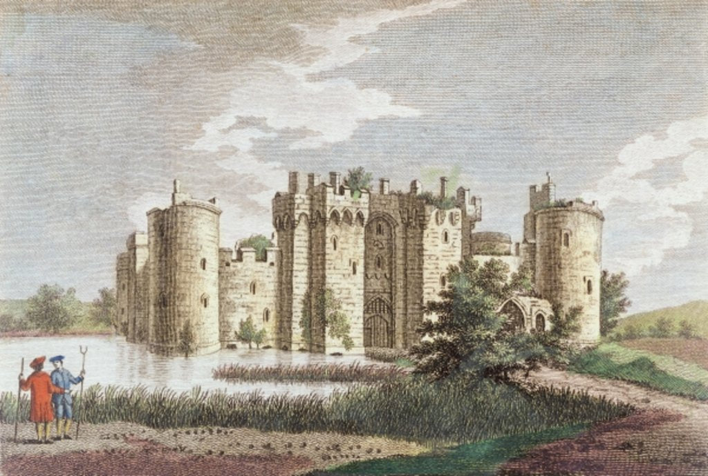 Detail of Bodiam Castle, Sussex, 7th January 1778 by English School