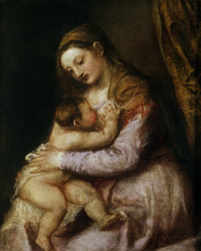 Detail of The Virgin and Child, c.1570-76 by Titian