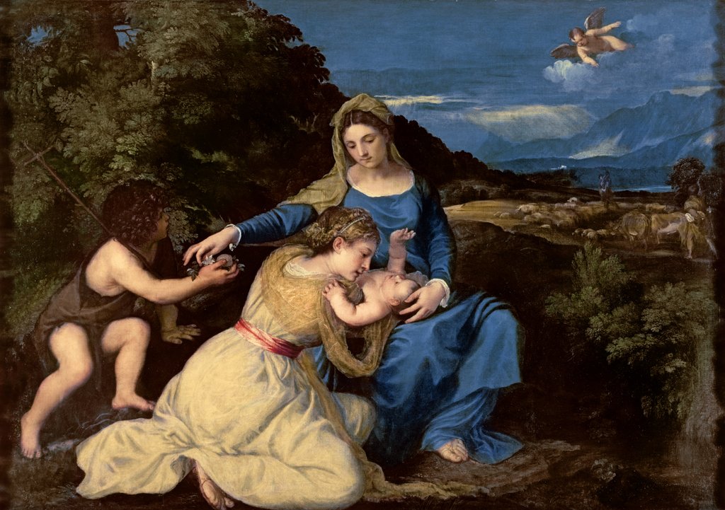 Detail of The Virgin and Child with Saints, 1532 by Titian