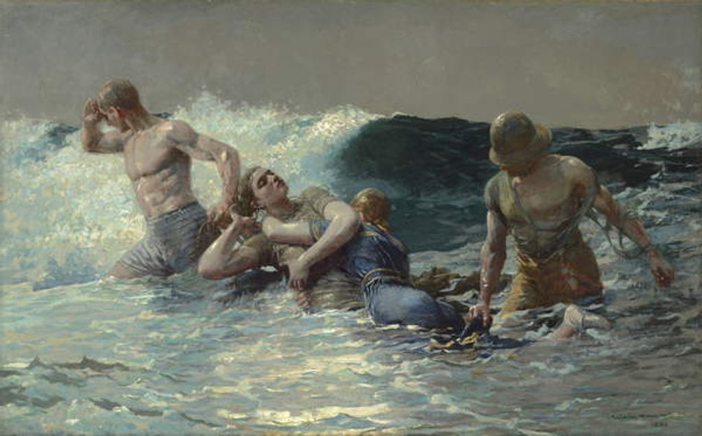 Detail of Undertow, 1886 by Winslow Homer