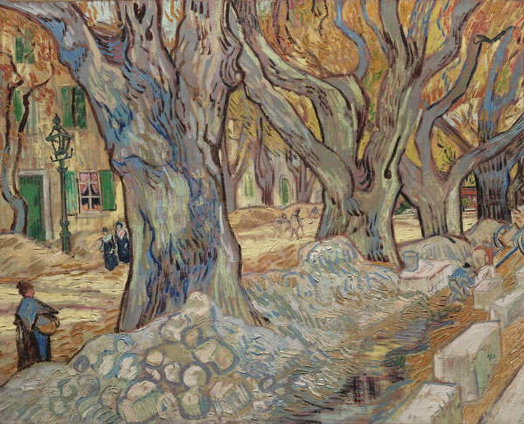 Detail of The Large Plane Trees, or Road Menders at Saint-Rémy, 1889 by Vincent van Gogh