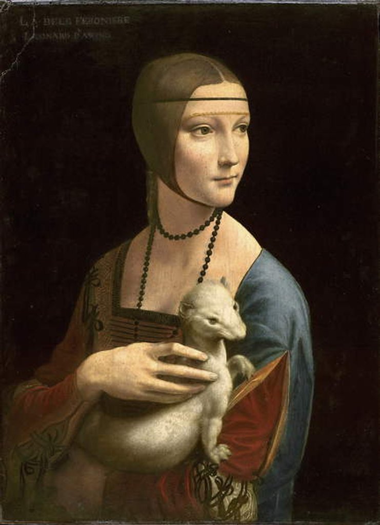 Detail of The Lady with the Ermine, c.1490 by Leonardo da Vinci