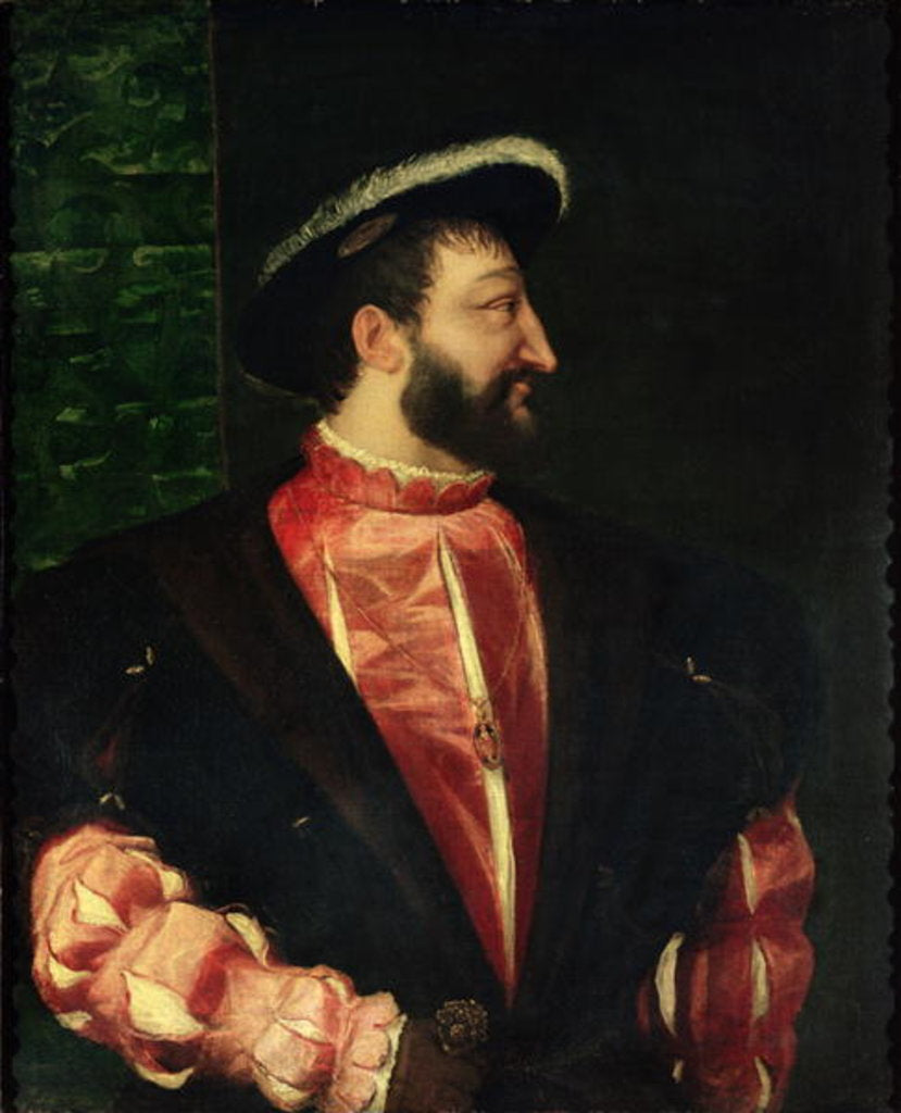 Detail of Portrait of Francis I 1538 by Titian