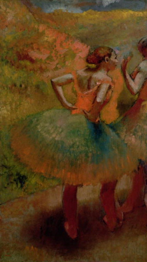 Detail of Dancers Wearing Green Skirts, c.1895 by Edgar Degas