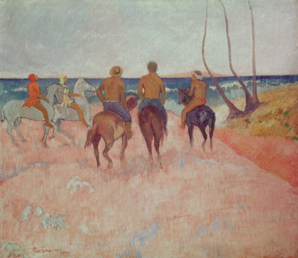 Detail of Horseman on the Beach 1902 by Paul Gauguin