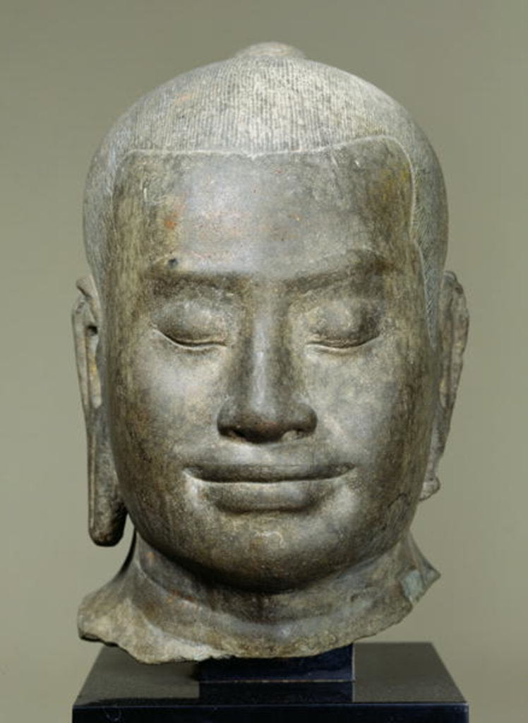 Detail of Head of King Jayavarman VII by Cambodian Cambodian