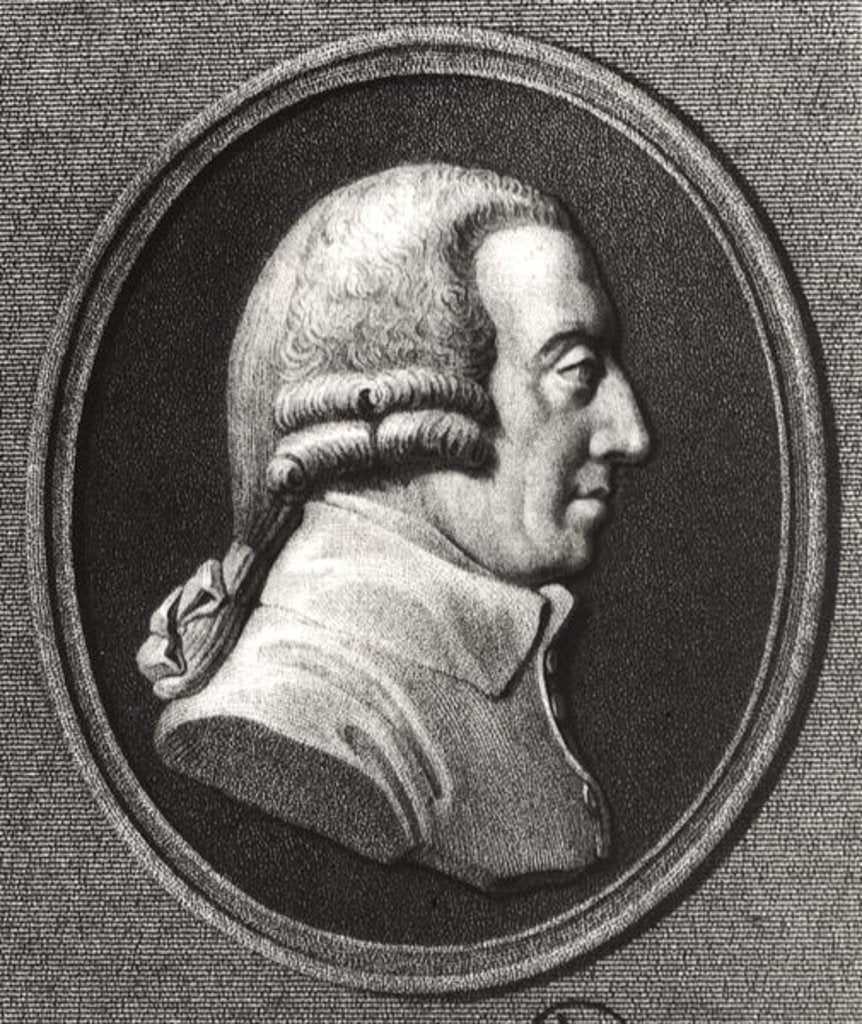 Detail of Portrait from a Medallion of Adam Smith by William the Younger Holl