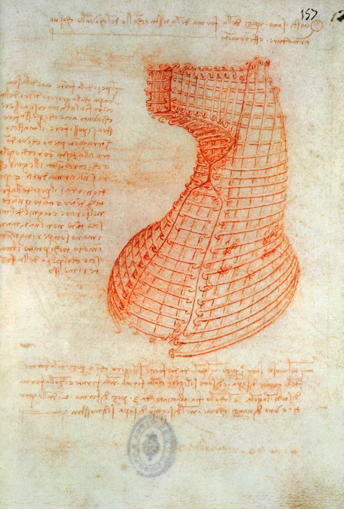 Detail of Drawing of the Ironwork Casting Mould for the Head of the Sforza Horse, Fol. 57 by Leonardo da Vinci