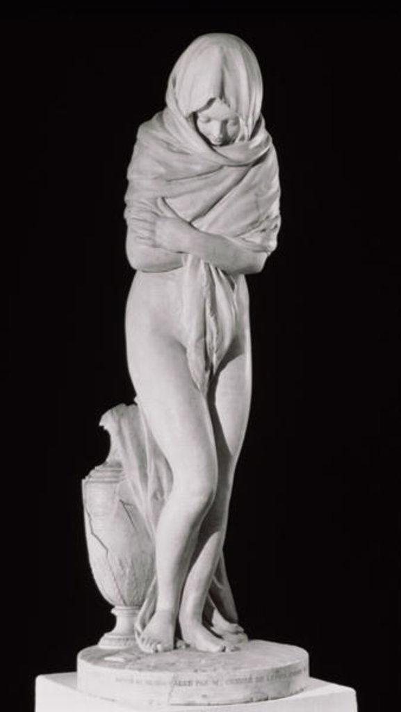 Detail of Winter, or The Chilly Woman by Jean-Antoine Houdon