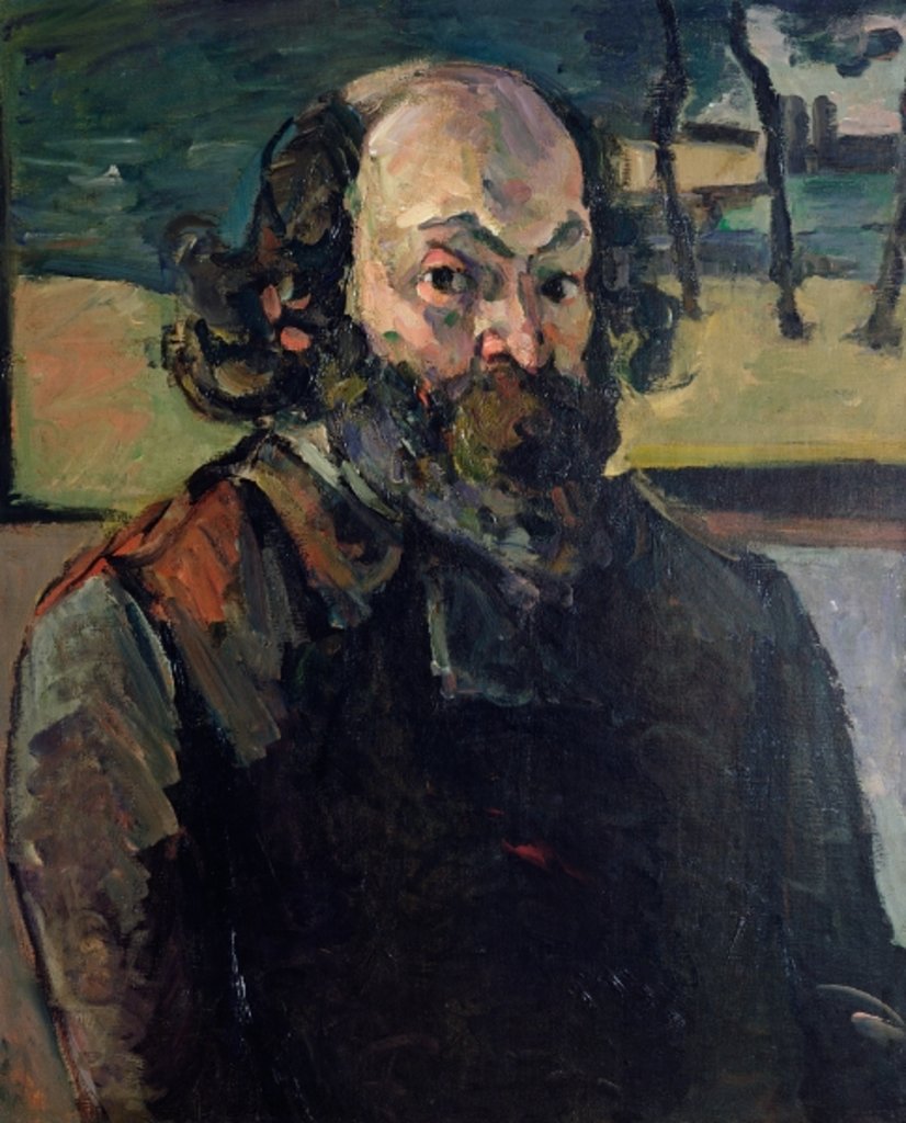 Detail of Self Portrait, c.1873-76 by Paul Cezanne