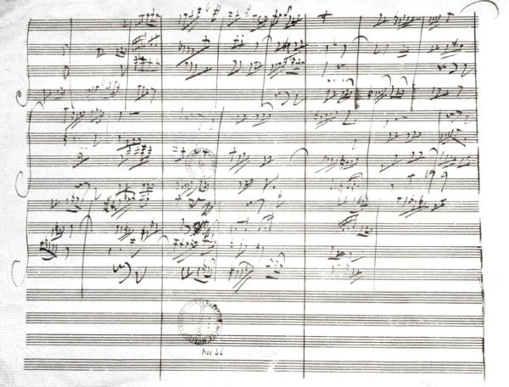 Detail of Score for the 3rd Movement of the 5th Symphony by Ludwig van Beethoven