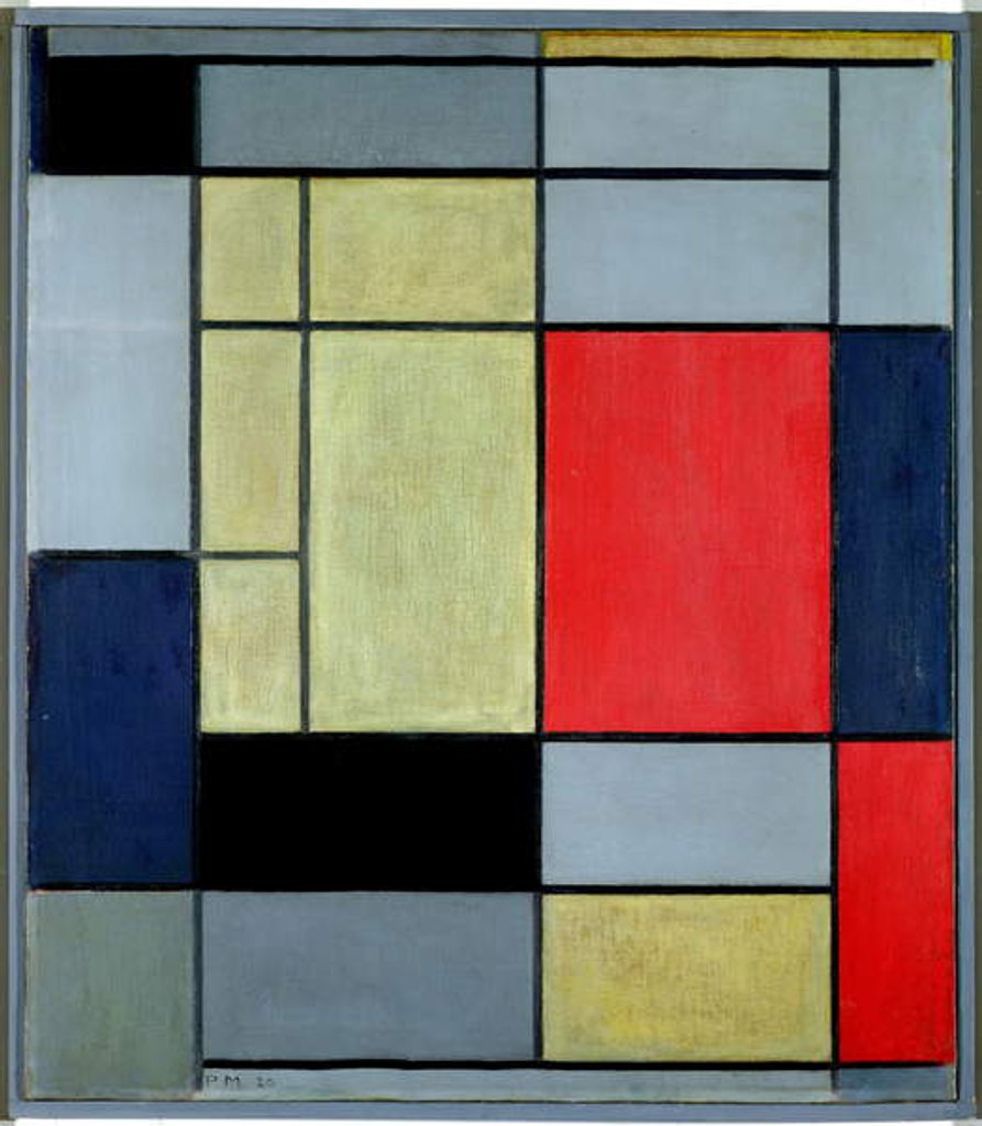 Detail of Composition I, 1920 by Piet Mondrian