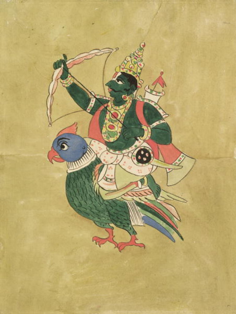 Detail of Kama, God of Love, 18th-19th century by School Indian