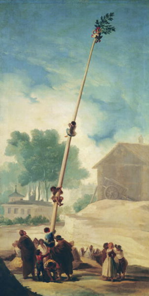 Detail of The Greasy Pole, 1787 by Francisco Jose de Goya y Lucientes