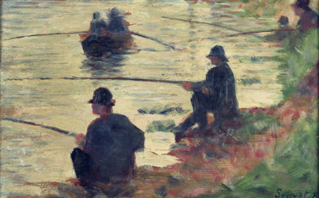 Detail of Anglers, Study for 'La Grande Jatte', 1883 by Georges Pierre Seurat