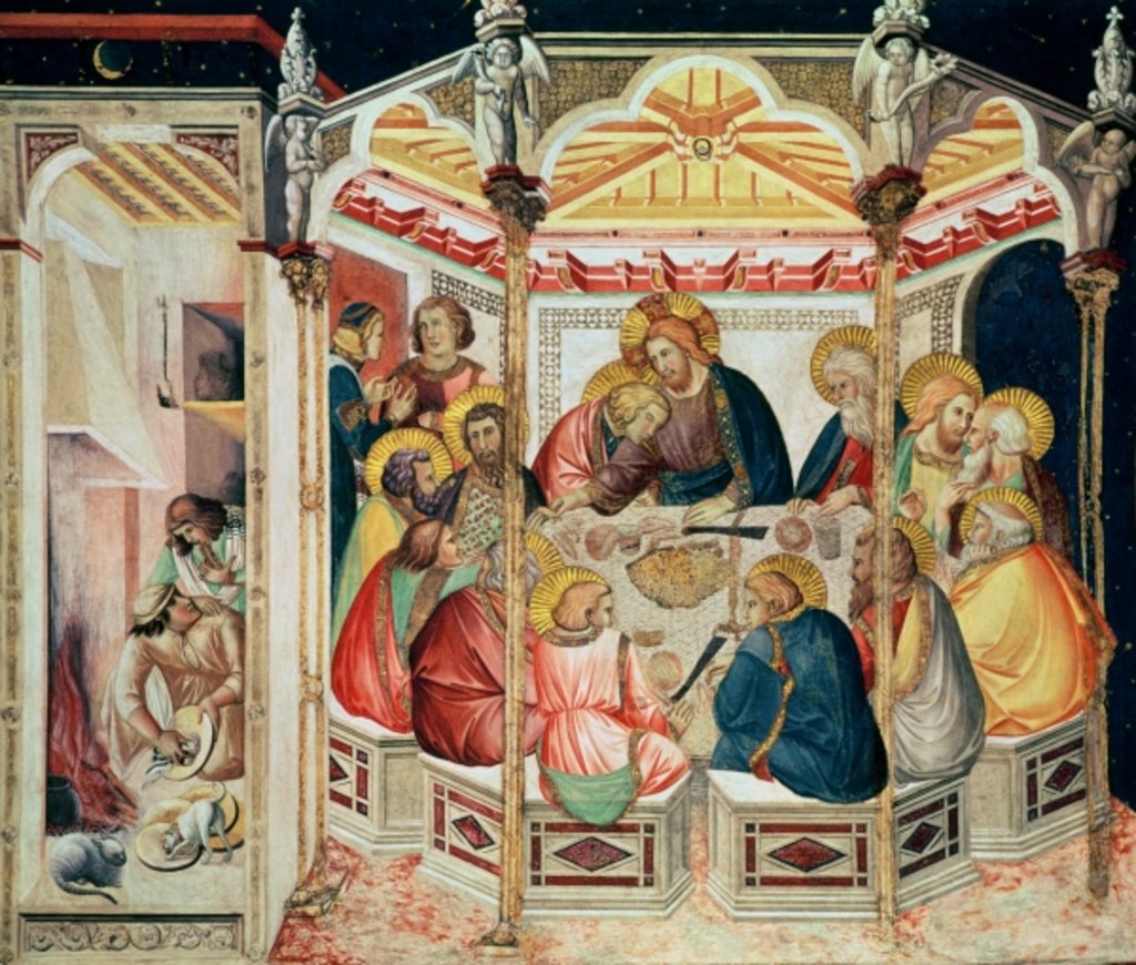 Detail of The Last Supper by Pietro Lorenzetti