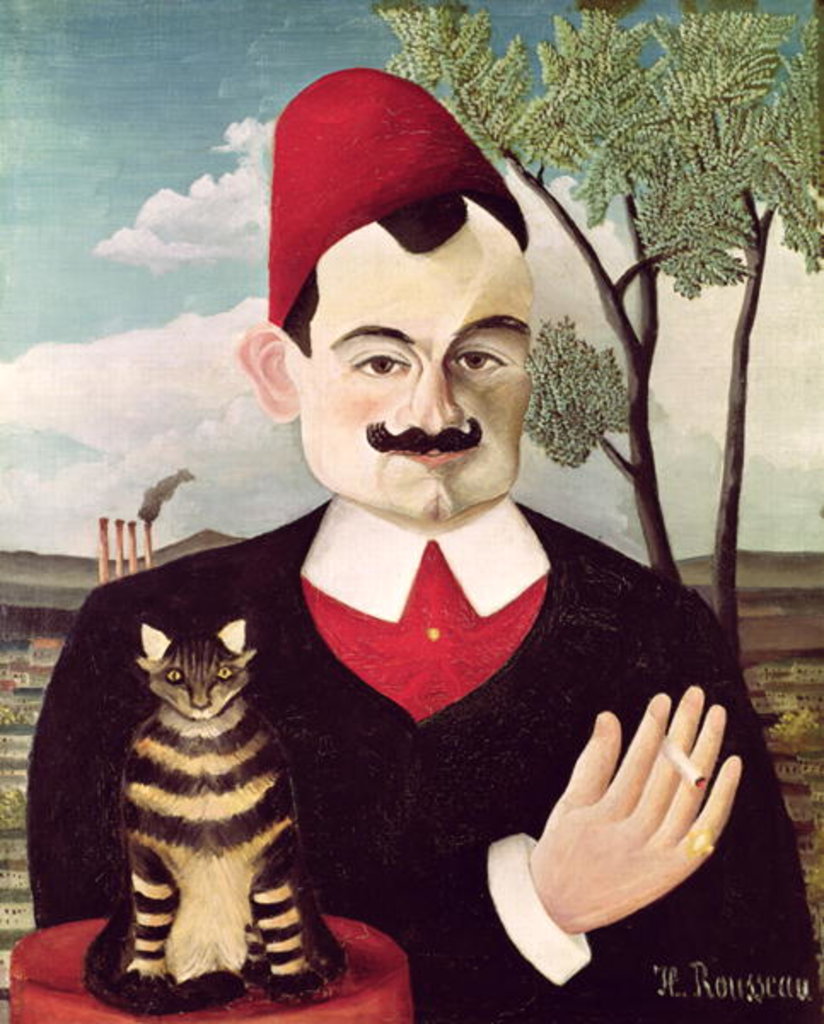 Detail of Portrait of Pierre Loti c.1891 by Henri J.F. Rousseau