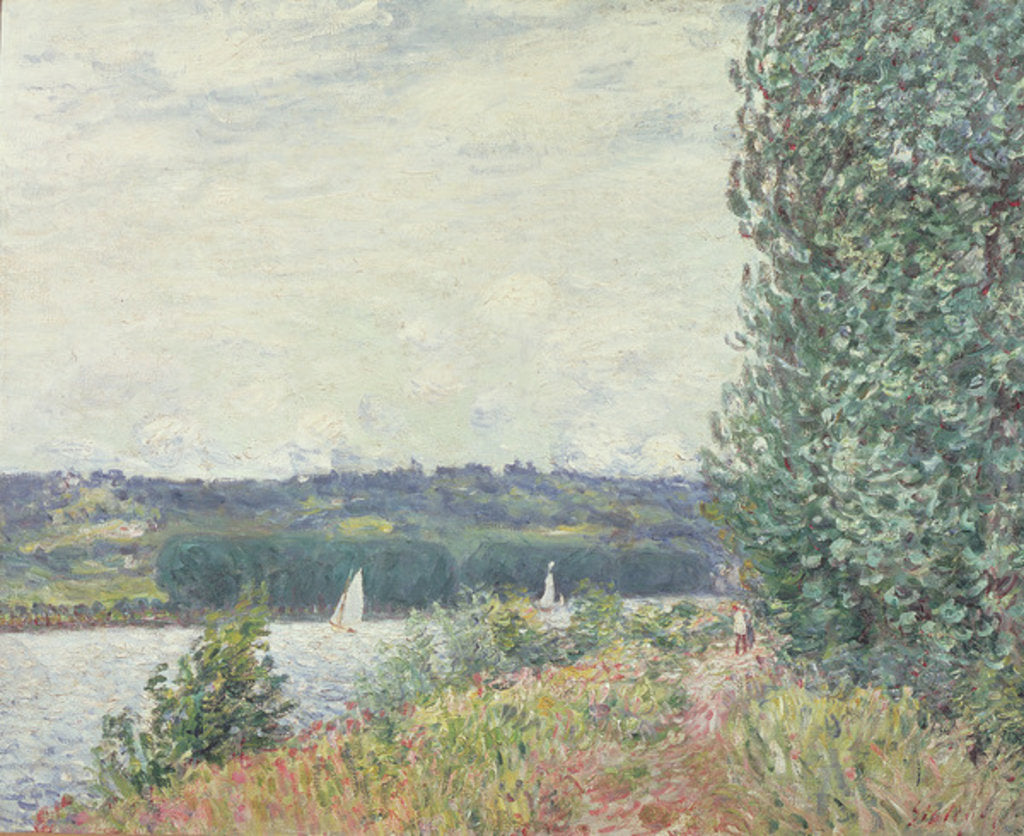 Detail of The Seine at Bouille, a Gust of Wind, 1894 by Alfred Sisley