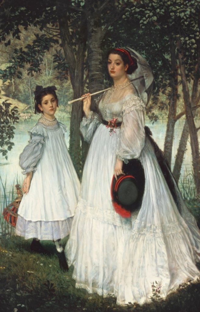 Detail of The Two Sisters: Portrait, 1863 by James Jacques Joseph Tissot