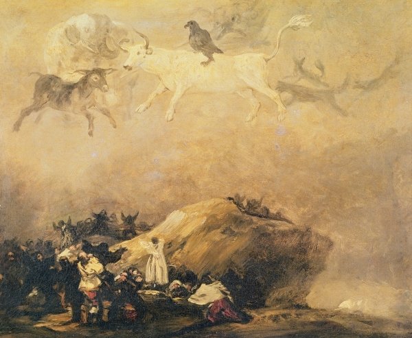 Detail of Capriccio Scene: Animals in the Sky by Francisco Jose de Goya y Lucientes