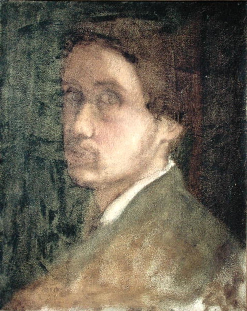 Detail of Self Portrait, c.1852 by Edgar Degas