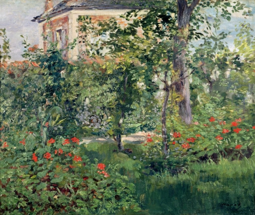 Detail of The Garden at Bellevue, 1880 by Edouard Manet