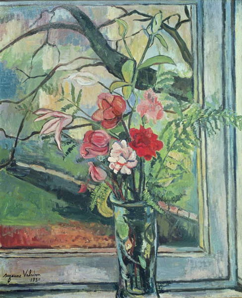 Detail of Bouquet of Flowers in Front of a Window, 1930 by Marie Clementine Valadon